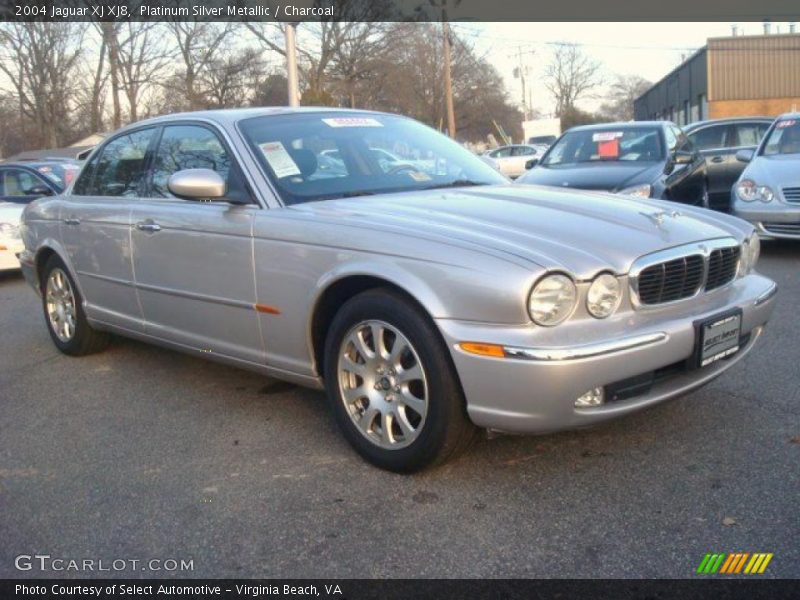 Platinum Silver Metallic / Charcoal 2004 Jaguar XJ XJ8