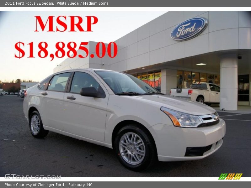 White Suede / Medium Stone 2011 Ford Focus SE Sedan