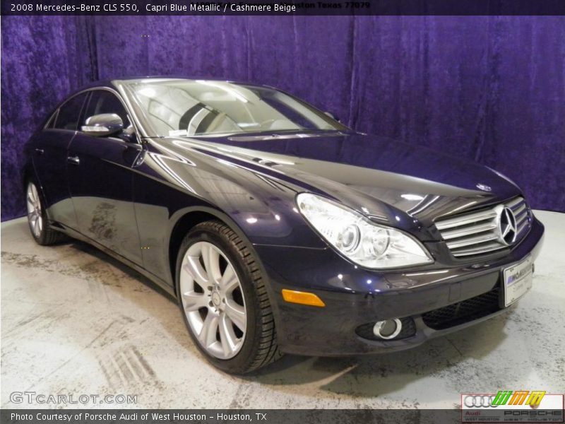 Capri Blue Metallic / Cashmere Beige 2008 Mercedes-Benz CLS 550