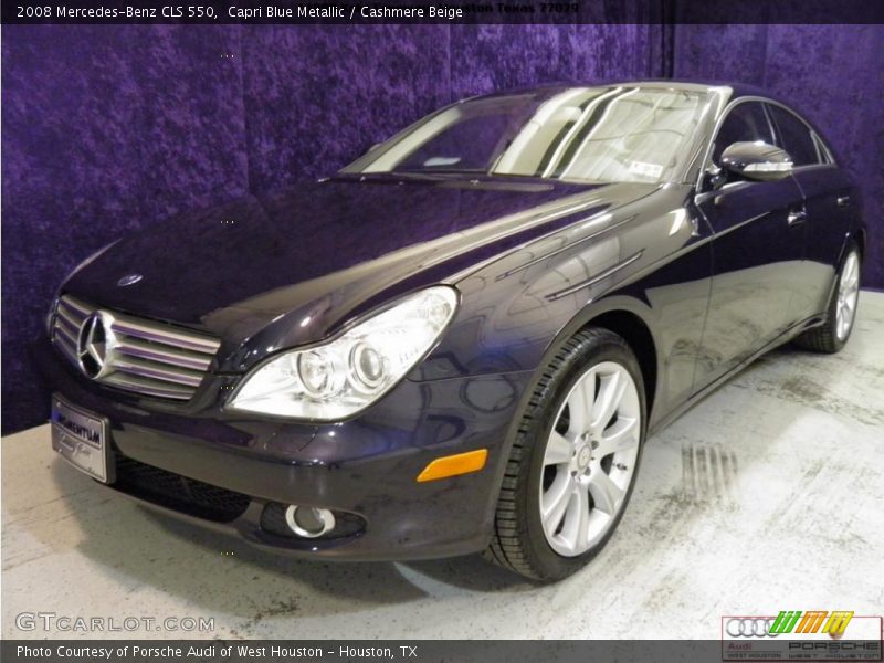 Capri Blue Metallic / Cashmere Beige 2008 Mercedes-Benz CLS 550