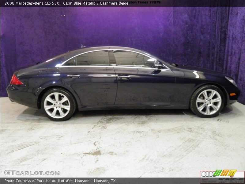 Capri Blue Metallic / Cashmere Beige 2008 Mercedes-Benz CLS 550