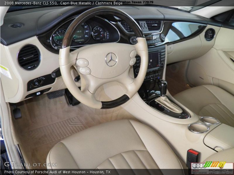 Capri Blue Metallic / Cashmere Beige 2008 Mercedes-Benz CLS 550