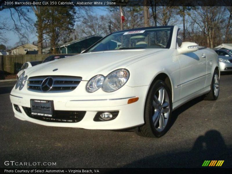 Alabaster White / Stone 2006 Mercedes-Benz CLK 350 Cabriolet