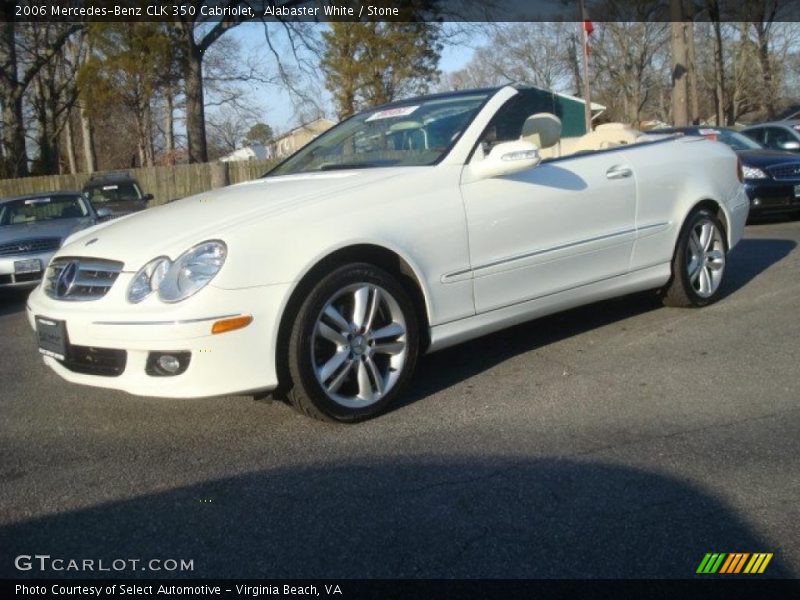 Alabaster White / Stone 2006 Mercedes-Benz CLK 350 Cabriolet