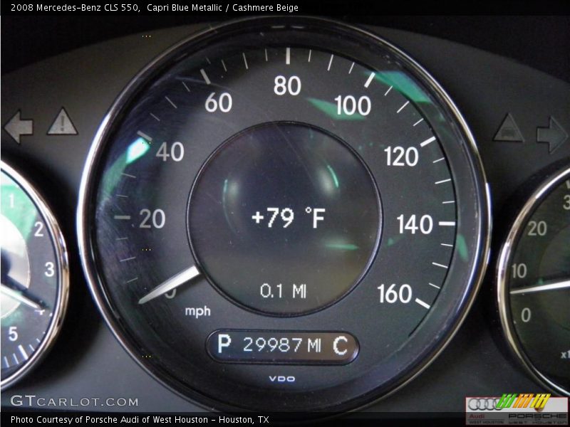 Capri Blue Metallic / Cashmere Beige 2008 Mercedes-Benz CLS 550