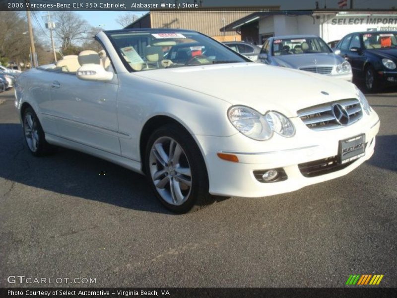 Alabaster White / Stone 2006 Mercedes-Benz CLK 350 Cabriolet