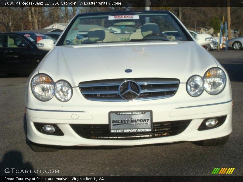 Alabaster White / Stone 2006 Mercedes-Benz CLK 350 Cabriolet