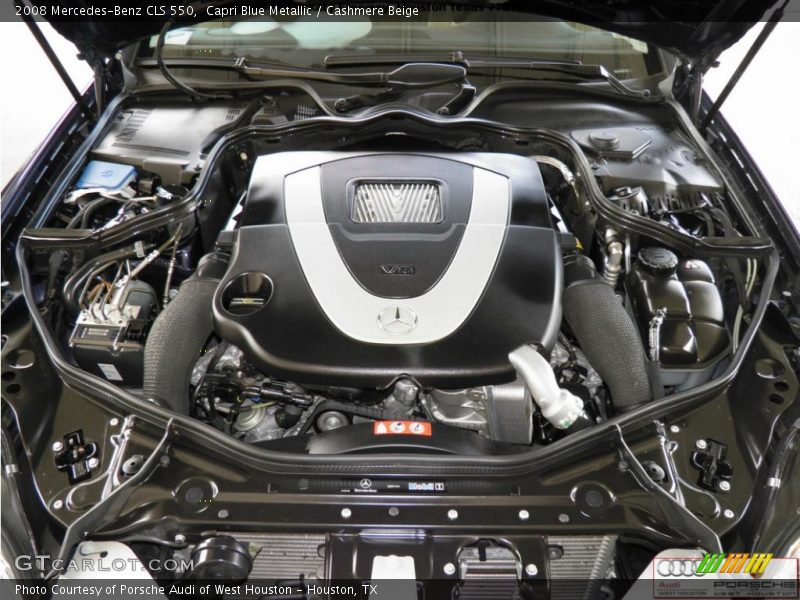 Capri Blue Metallic / Cashmere Beige 2008 Mercedes-Benz CLS 550