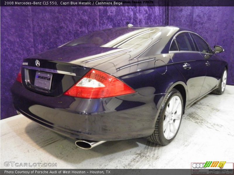 Capri Blue Metallic / Cashmere Beige 2008 Mercedes-Benz CLS 550