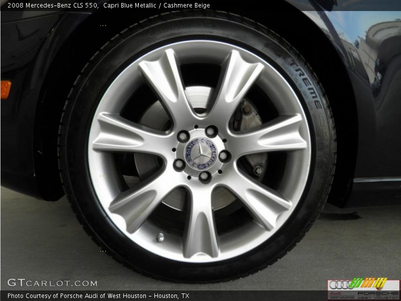 Capri Blue Metallic / Cashmere Beige 2008 Mercedes-Benz CLS 550