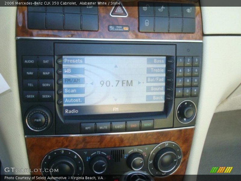 Controls of 2006 CLK 350 Cabriolet