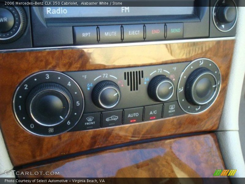 Controls of 2006 CLK 350 Cabriolet