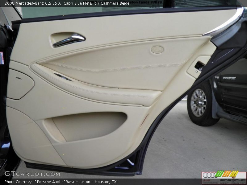 Capri Blue Metallic / Cashmere Beige 2008 Mercedes-Benz CLS 550