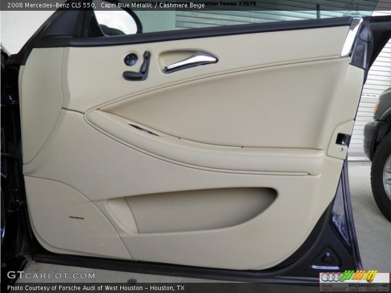 Capri Blue Metallic / Cashmere Beige 2008 Mercedes-Benz CLS 550