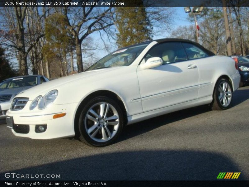 Alabaster White / Stone 2006 Mercedes-Benz CLK 350 Cabriolet