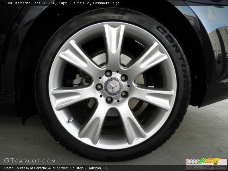Capri Blue Metallic / Cashmere Beige 2008 Mercedes-Benz CLS 550