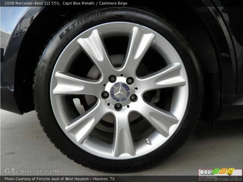 Capri Blue Metallic / Cashmere Beige 2008 Mercedes-Benz CLS 550