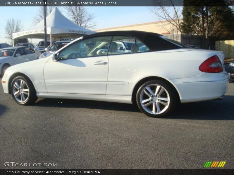 Alabaster White / Stone 2006 Mercedes-Benz CLK 350 Cabriolet