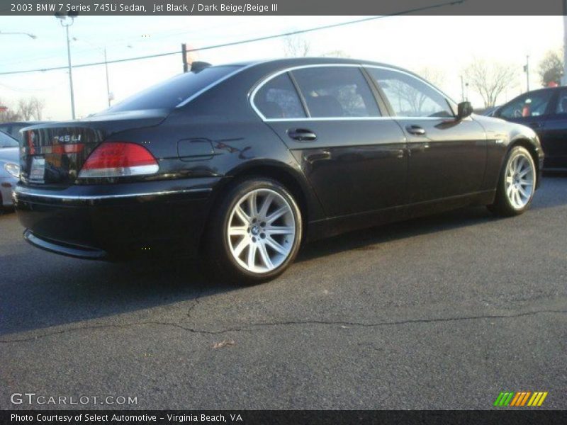 Jet Black / Dark Beige/Beige III 2003 BMW 7 Series 745Li Sedan