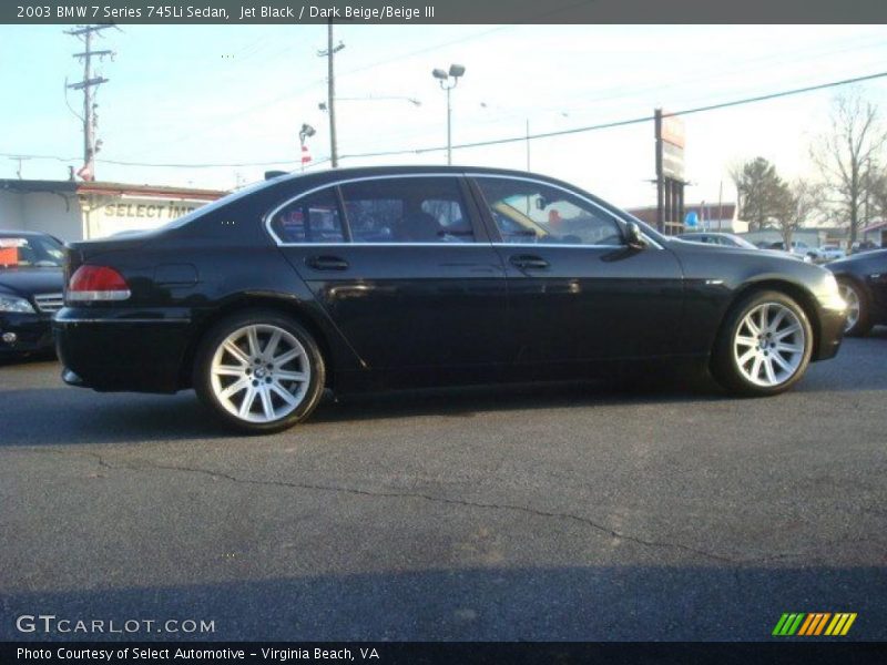 Jet Black / Dark Beige/Beige III 2003 BMW 7 Series 745Li Sedan