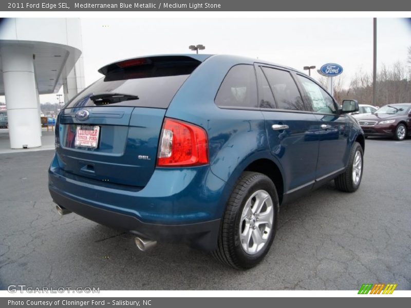 Mediterranean Blue Metallic / Medium Light Stone 2011 Ford Edge SEL