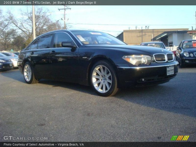 Jet Black / Dark Beige/Beige III 2003 BMW 7 Series 745Li Sedan