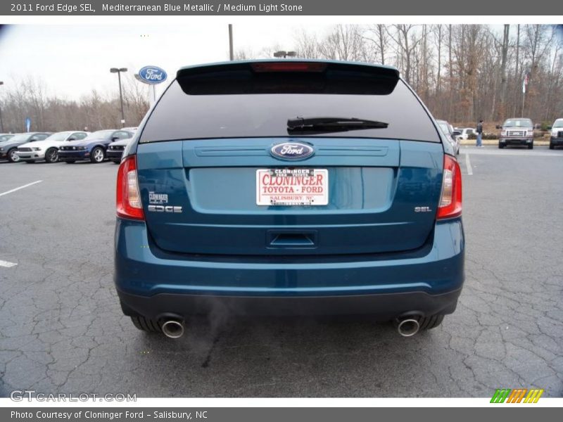 Mediterranean Blue Metallic / Medium Light Stone 2011 Ford Edge SEL