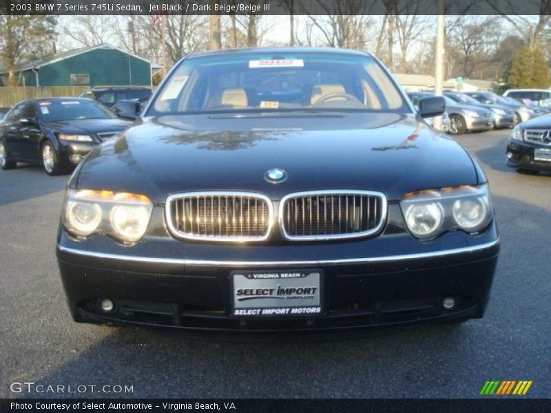 Jet Black / Dark Beige/Beige III 2003 BMW 7 Series 745Li Sedan