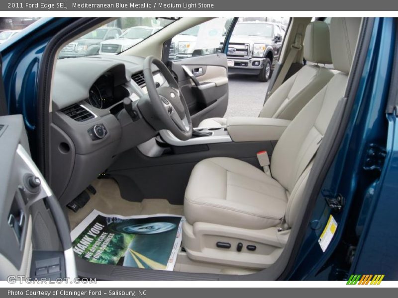 Mediterranean Blue Metallic / Medium Light Stone 2011 Ford Edge SEL