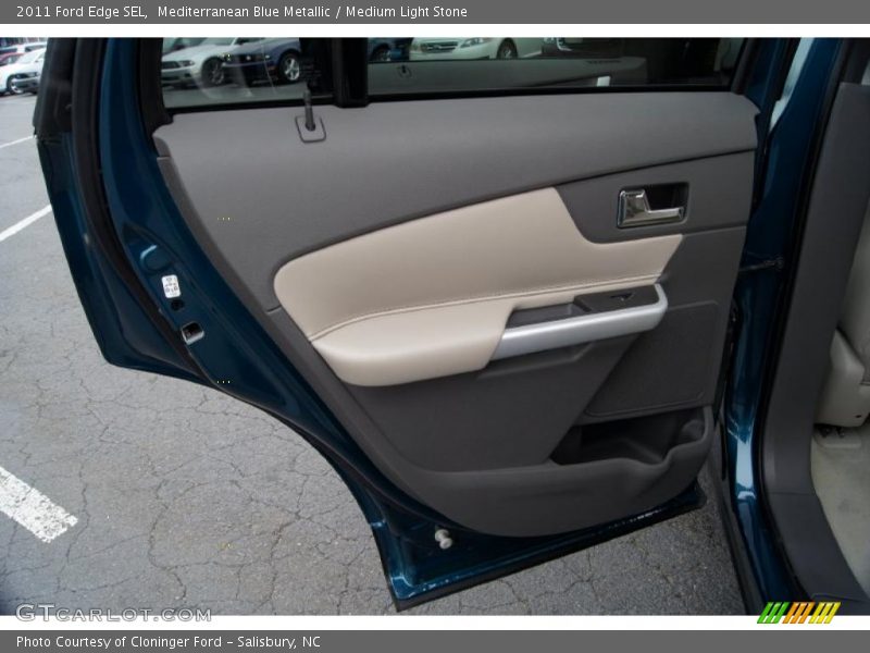 Mediterranean Blue Metallic / Medium Light Stone 2011 Ford Edge SEL