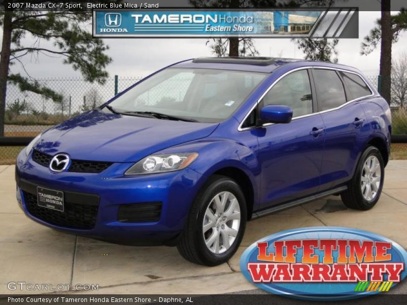 Electric Blue Mica / Sand 2007 Mazda CX-7 Sport