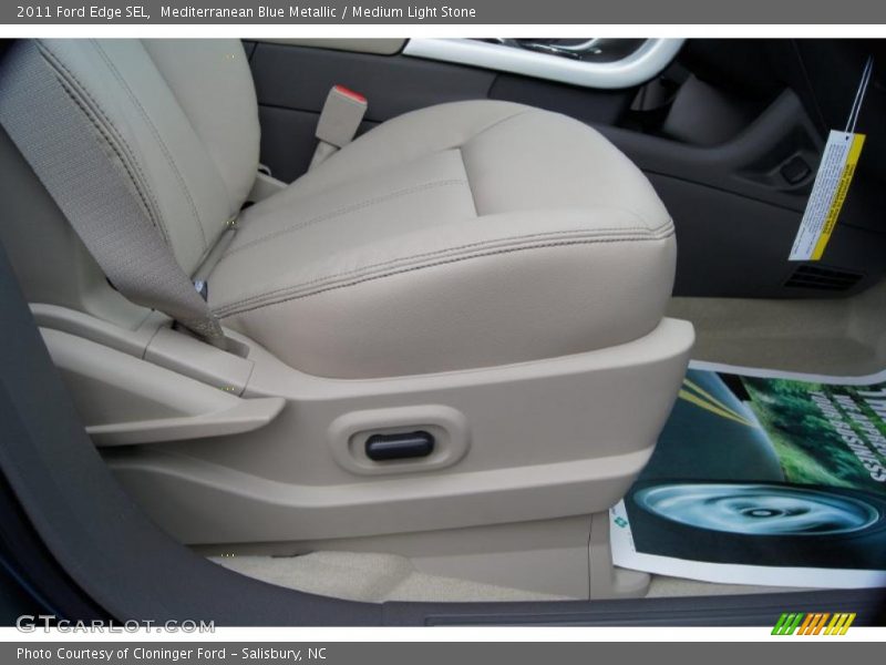 Mediterranean Blue Metallic / Medium Light Stone 2011 Ford Edge SEL