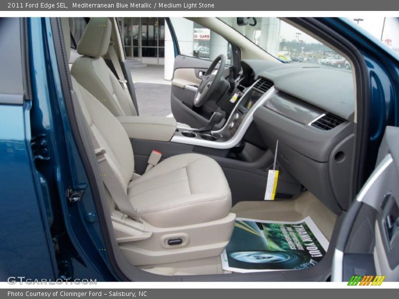 Mediterranean Blue Metallic / Medium Light Stone 2011 Ford Edge SEL