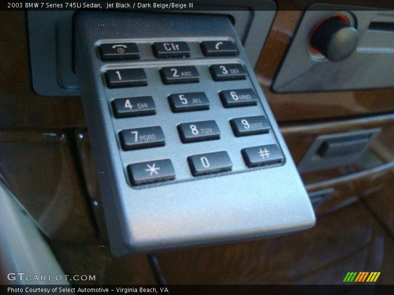 Jet Black / Dark Beige/Beige III 2003 BMW 7 Series 745Li Sedan