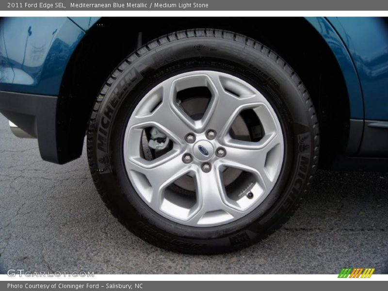 Mediterranean Blue Metallic / Medium Light Stone 2011 Ford Edge SEL