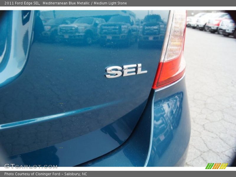 Mediterranean Blue Metallic / Medium Light Stone 2011 Ford Edge SEL