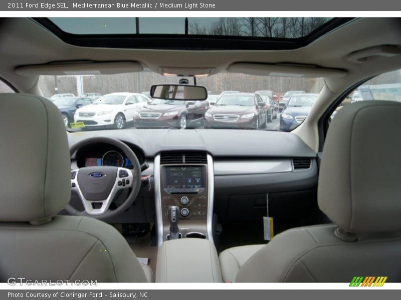 Mediterranean Blue Metallic / Medium Light Stone 2011 Ford Edge SEL