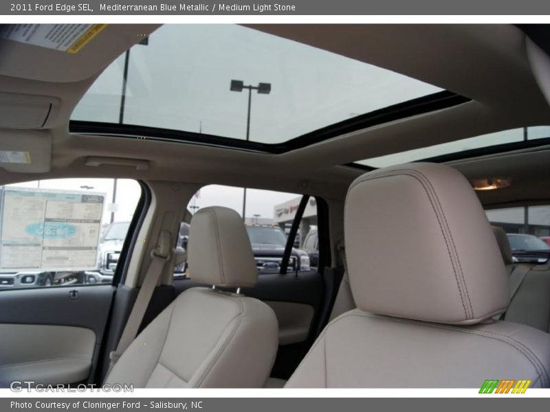 Mediterranean Blue Metallic / Medium Light Stone 2011 Ford Edge SEL