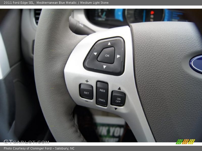 Mediterranean Blue Metallic / Medium Light Stone 2011 Ford Edge SEL