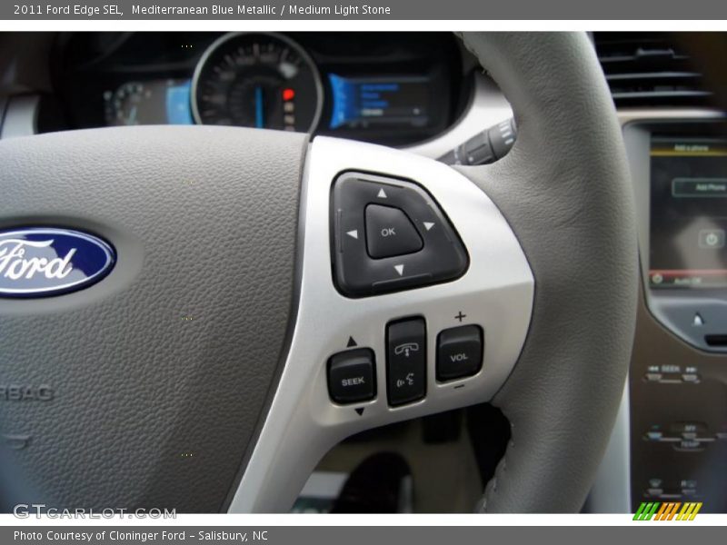 Mediterranean Blue Metallic / Medium Light Stone 2011 Ford Edge SEL