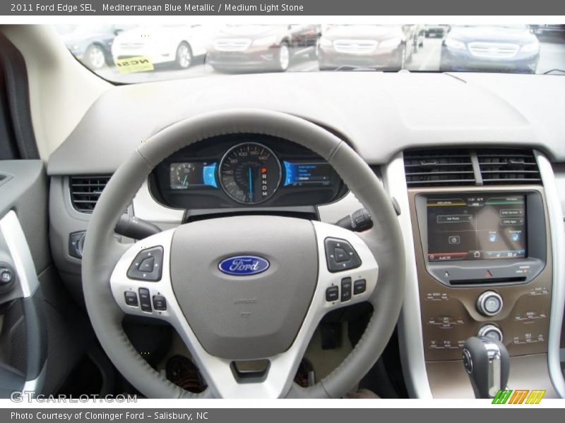 Mediterranean Blue Metallic / Medium Light Stone 2011 Ford Edge SEL