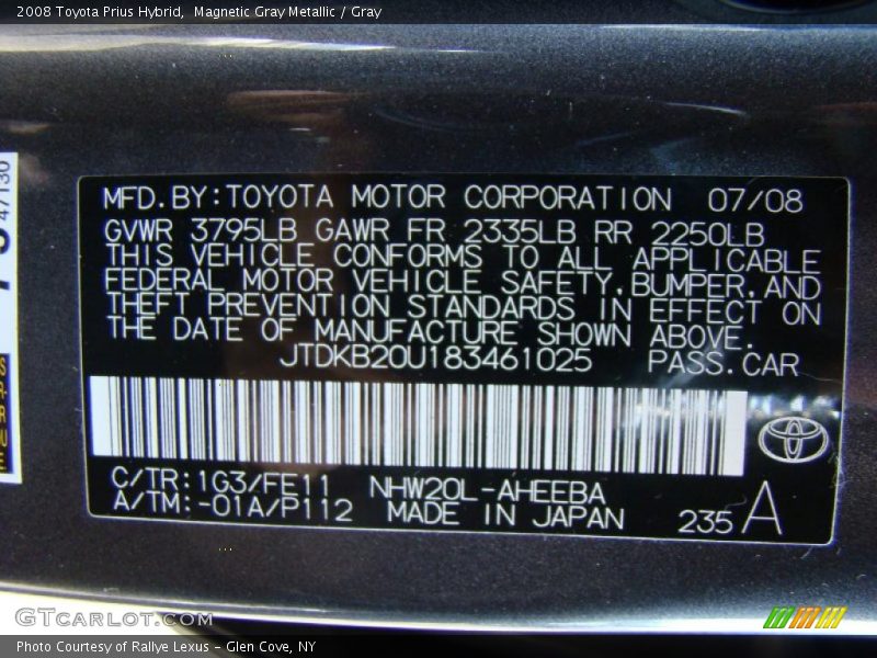 Magnetic Gray Metallic / Gray 2008 Toyota Prius Hybrid