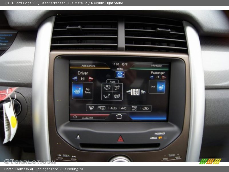 Mediterranean Blue Metallic / Medium Light Stone 2011 Ford Edge SEL