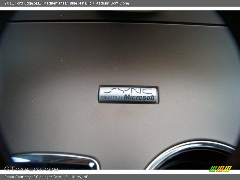 Mediterranean Blue Metallic / Medium Light Stone 2011 Ford Edge SEL