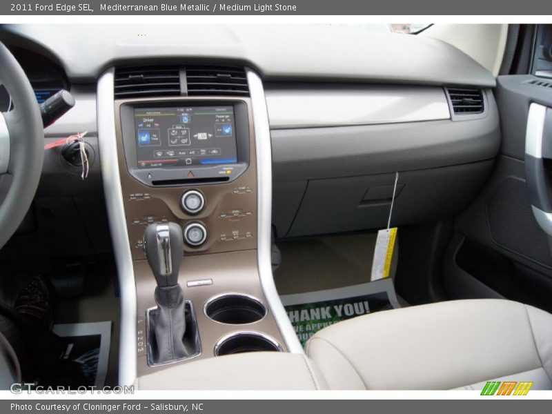 Mediterranean Blue Metallic / Medium Light Stone 2011 Ford Edge SEL