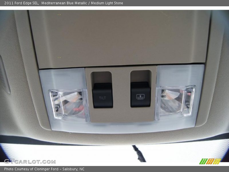 Mediterranean Blue Metallic / Medium Light Stone 2011 Ford Edge SEL