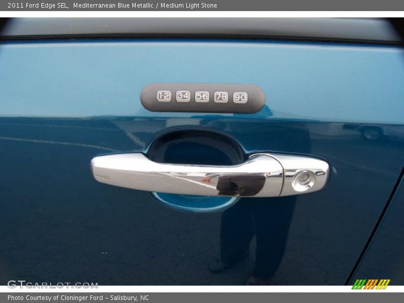 Mediterranean Blue Metallic / Medium Light Stone 2011 Ford Edge SEL
