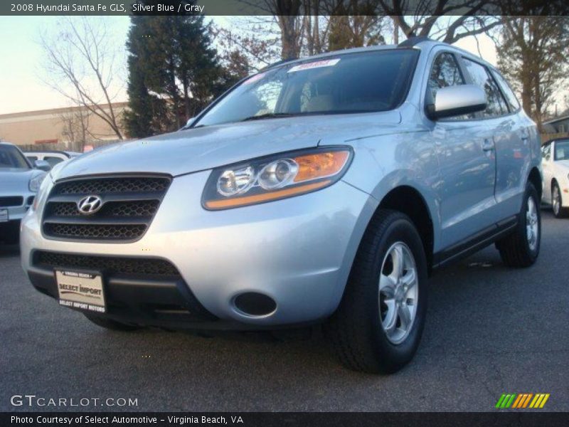 Silver Blue / Gray 2008 Hyundai Santa Fe GLS