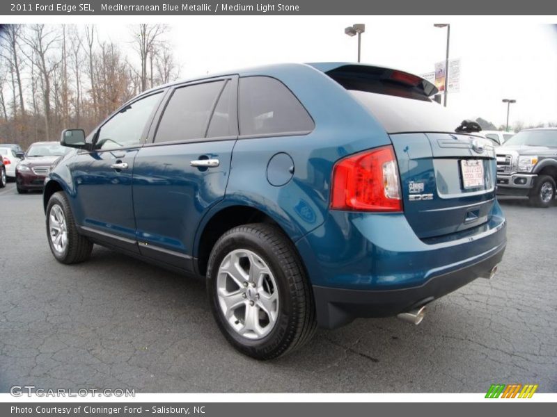 Mediterranean Blue Metallic / Medium Light Stone 2011 Ford Edge SEL