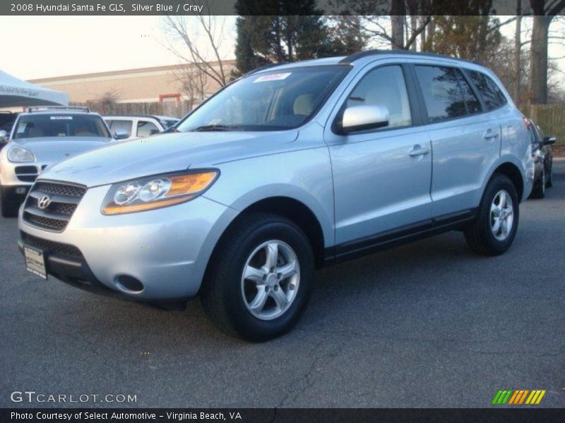 Silver Blue / Gray 2008 Hyundai Santa Fe GLS